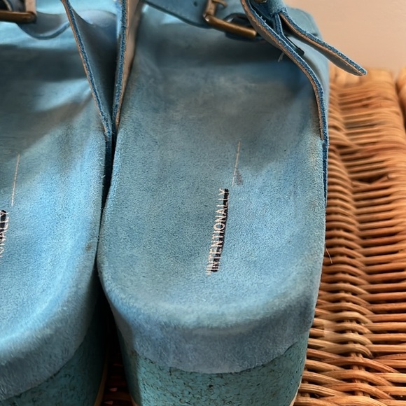 Free People Intentionally Blank Rule Breaker Platform Sandals Suede 40 EU or - Picture 14 of 14